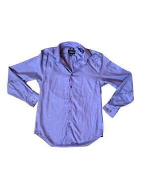 Kenneth Cole Awearness Non-Iron Slim Fit Purple Button Up Dress Shirt- 16 34/35